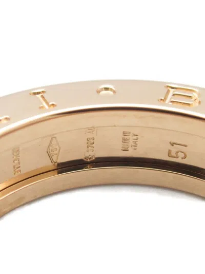 Pre-owned Bvlgari 2010s 18k Rose Gold B.zero1 Ring