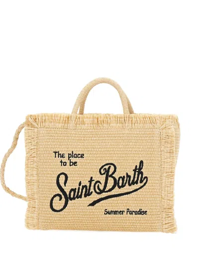 Mc2 Saint Barth Fringed Straw Tote Bag
