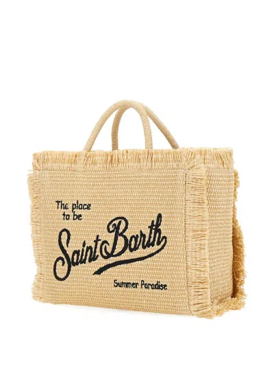 Mc2 Saint Barth Fringed Straw Tote Bag