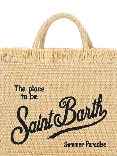 Mc2 Saint Barth Fringed Straw Tote Bag