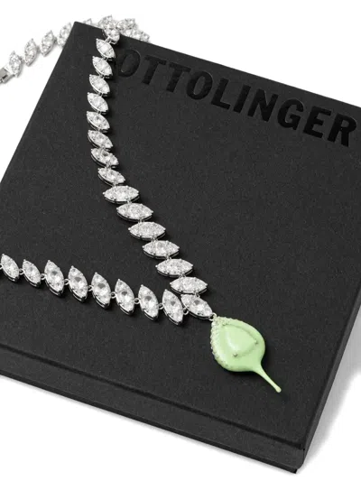 Ottolinger Marquise-cut Stone Stingray Necklace In Silver
