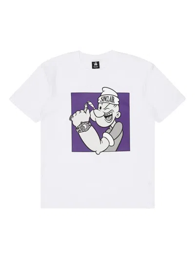 Sinclair Popeye-print T-shirt In White