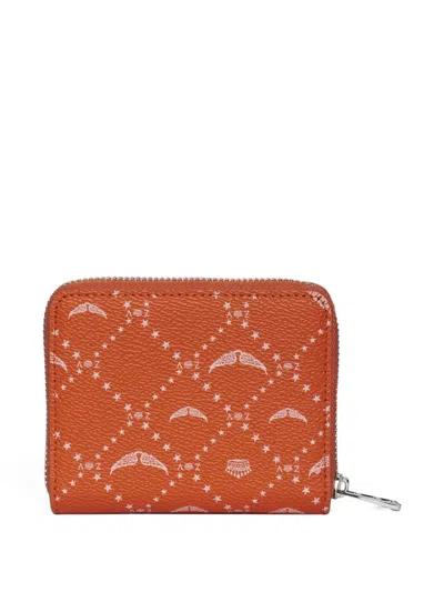 Zadig & Voltaire Monogram-print Wallet In Orange