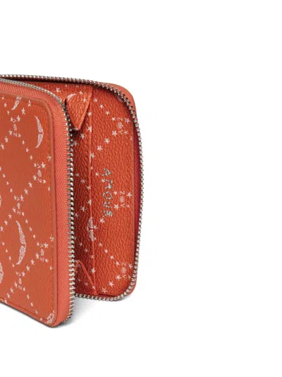 Zadig & Voltaire Monogram-print Wallet In Orange