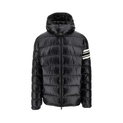 Moncler Men Landre Down Jacket With Contrasting Detail In Black