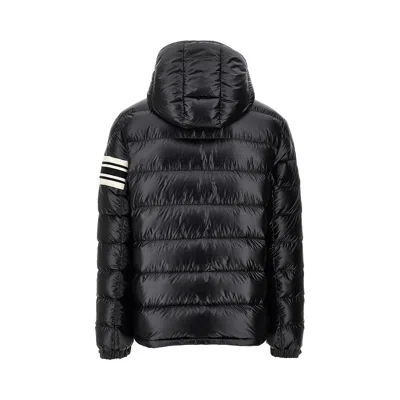 Moncler Men Landre Down Jacket With Contrasting Detail In Black