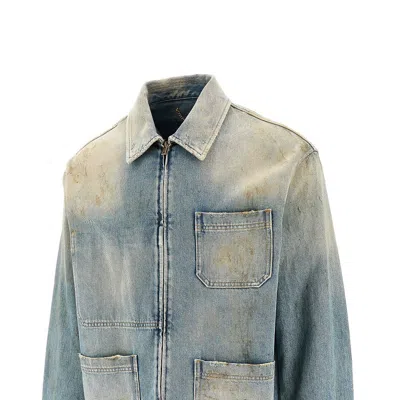 Golden Goose 'mackenzie' Denim Jacket Featuring Faded Effect In Blue