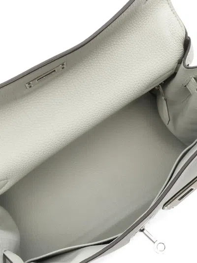 Pre-owned Hermes 2023 Kelly 28 Two-way Handbag In Gray