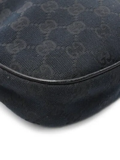 Pre-owned Gucci 2000 Gg Canvas Shoulder Bag In Black