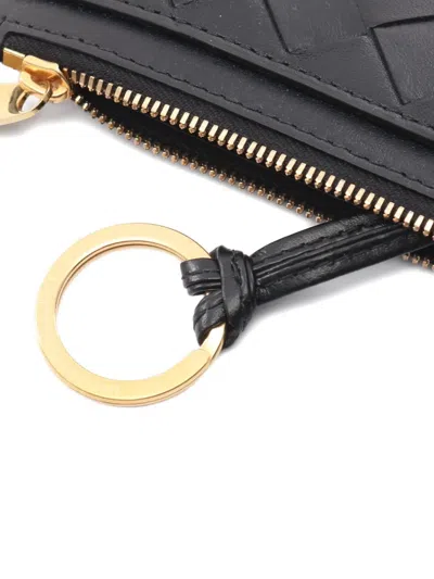 Pre-owned Bottega Veneta 2020s Intrecciato Leather Coin Purse In Black