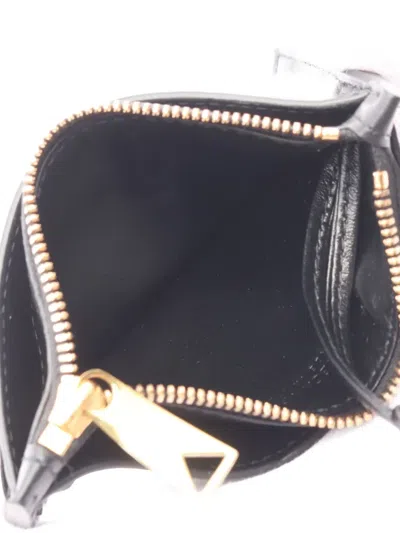 Pre-owned Bottega Veneta 2020s Intrecciato Leather Coin Purse In Black