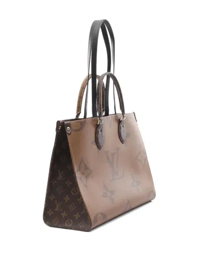 Pre-owned Louis Vuitton 2021 On-the-go Mm Handbag In Brown