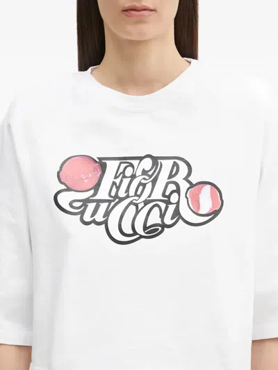 Fiorucci Graphic-print Cropped Top In White