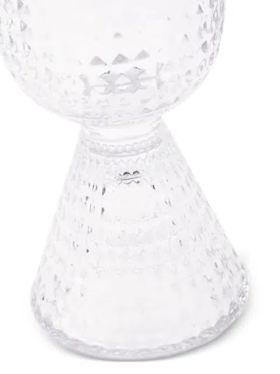 Polspotten Rooftop Textured Champagne Glasses (set Of Four) In Transparent