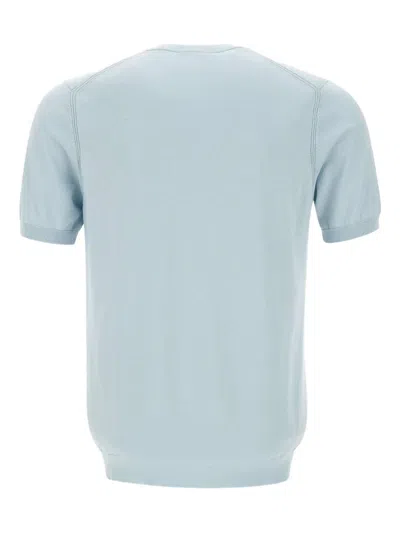Diktat Short-sleeve Sweater In Blue