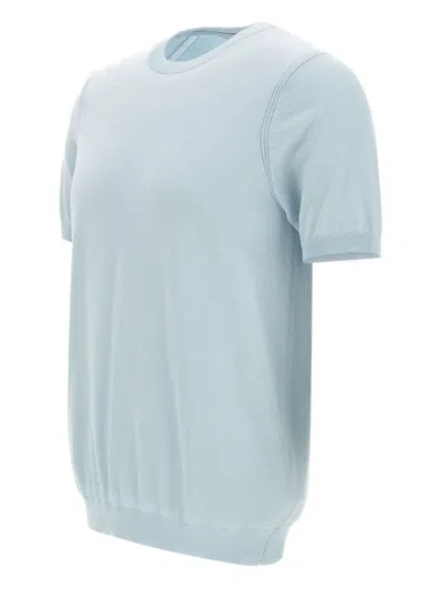 Diktat Short-sleeve Sweater In Blue