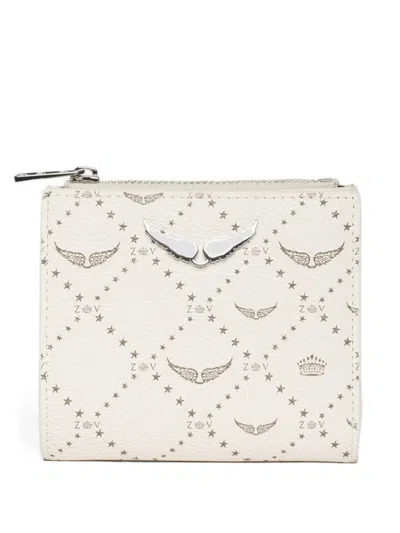 Zadig & Voltaire Monogram-print Wallet In Neutral