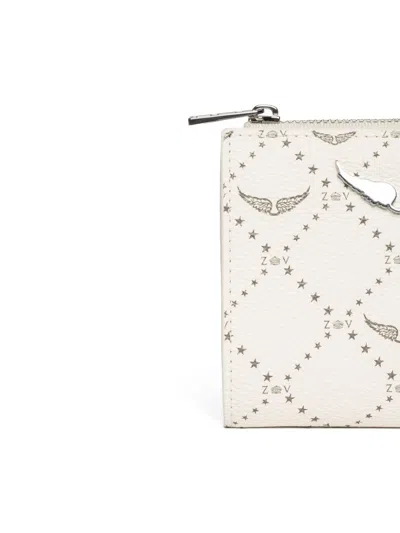 Zadig & Voltaire Monogram-print Wallet In Neutral