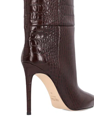 Paris Texas 85mm Crocodile-embossed Knee-high Boots In Brown