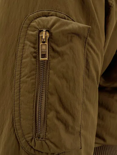 Chloé Over Turtleneck Pullover With Side Splits In Brown