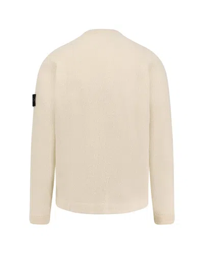 Stone Island Ribbed Crew-neck Cotton Sweater With Long Sleeves