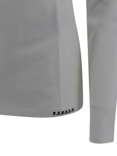 P.a.r.o.s.h Cotton T-shirt With Embroidery In Gray