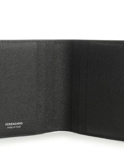 Ferragamo Micro Gancio Flap Card Holder Wallets Green In Green