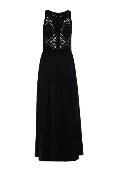 Twinset Crochet-panelled Maxi Dress