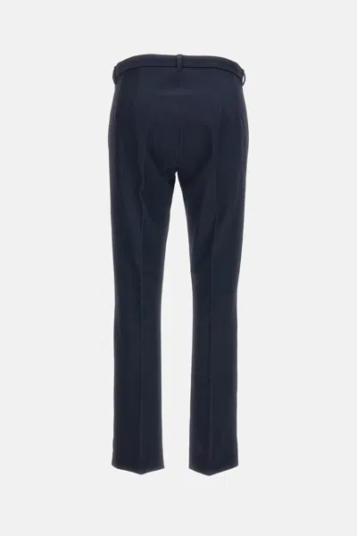 S Max Mara Pleated Trousers In Blue