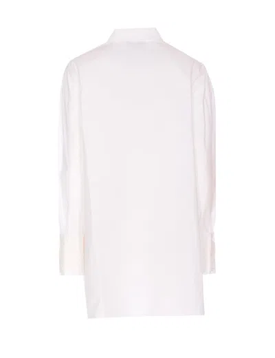 Twinset Over Popeline Lace Shirt In White