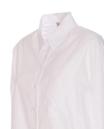 Twinset Over Popeline Lace Shirt In White
