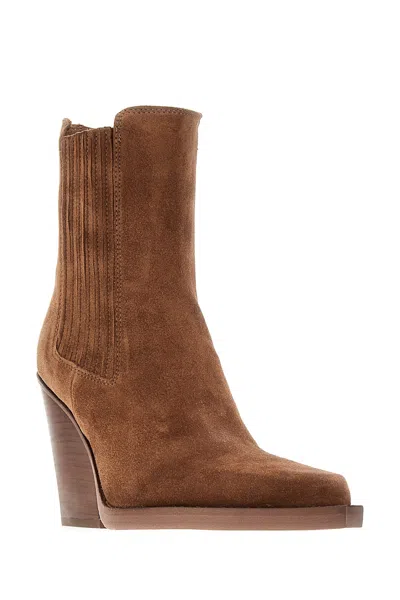 Paris Texas Brown Suede Dallas Ankle Boots