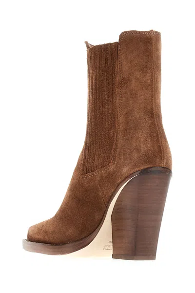 Paris Texas Brown Suede Dallas Ankle Boots