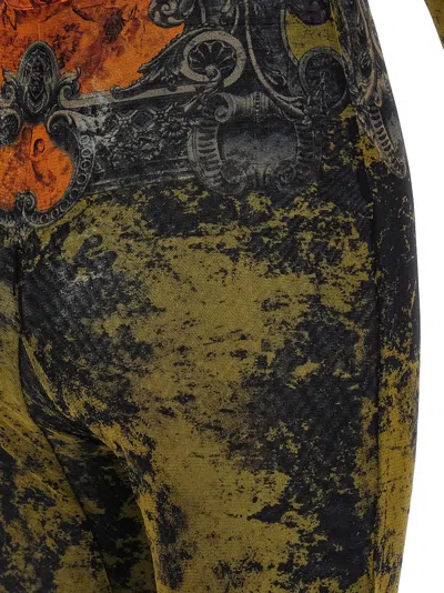 Jean Paul Gaultier Graphic Print Full-length Dress With Long Sleeves