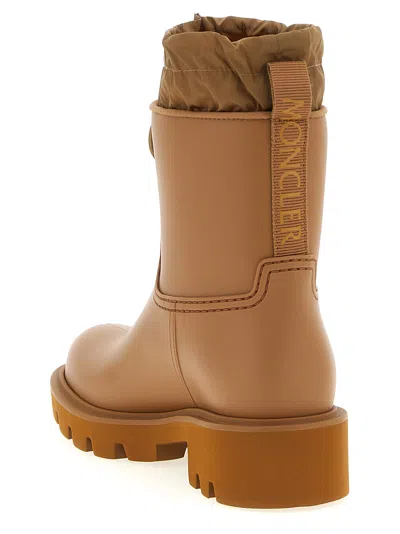 Moncler Kickstream Rain Boots In Brown