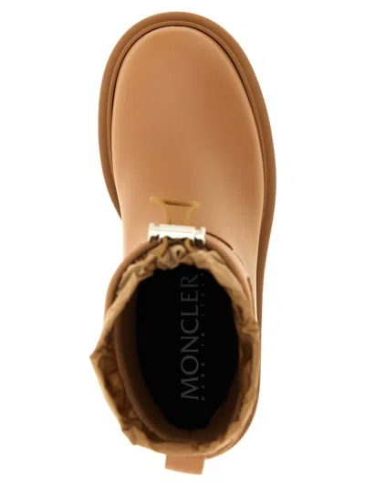 Moncler Kickstream Rain Boots In Brown