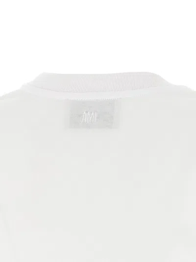 Ami Alexandre Mattiussi Ami De Coeur Cropped T-shirt In White