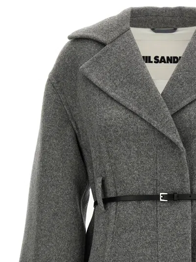 Jil Sander Single-breasted Belted Coat