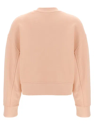 Moncler Crew Neck Embroidered Sweatshirt In Neutral