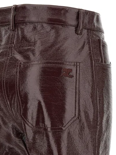 Courrèges Shiny Finish Trousers Reedition Pockets
