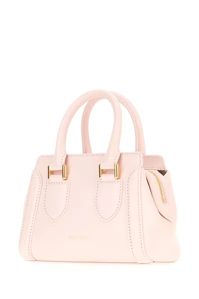 Alexander Mcqueen Structured Leather Tote Bag With Top Handles In Pink