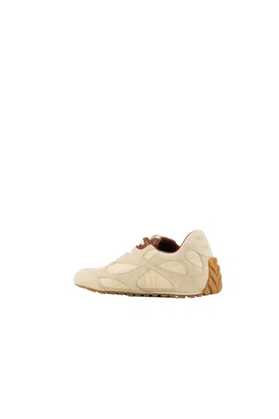 Bottega Veneta Orbit Leather-trimmed Suede And Shell Sneakers