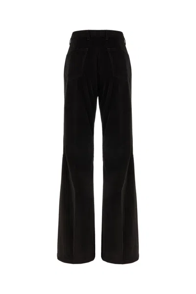 Ferragamo Sport Cotton-blend Flared Pants In Black
