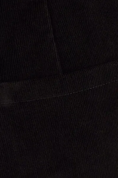 Ferragamo Sport Cotton-blend Flared Pants In Black