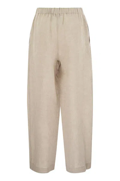 Fabiana Filippi Linen Trousers In Neutral