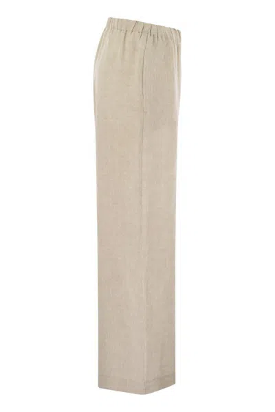 Fabiana Filippi Linen Trousers In Neutral