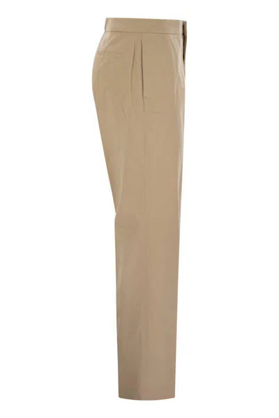 Fabiana Filippi Loose Waist Bag Details Casual Pants In Brown