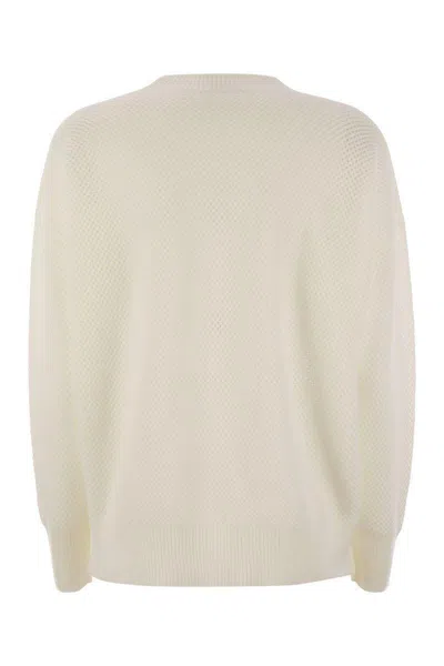 Fabiana Filippi Crew-neck Sweater In Wool And Cotton