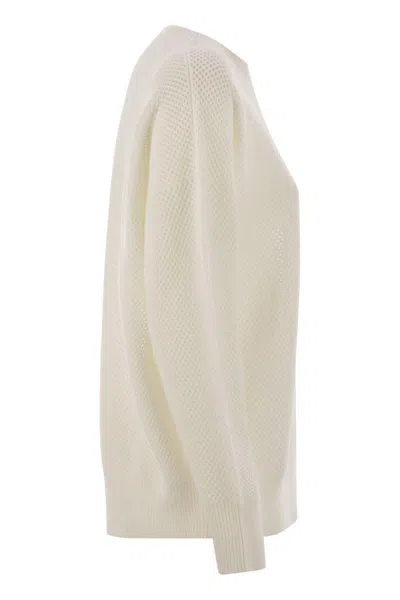 Fabiana Filippi Crew-neck Sweater In Wool And Cotton