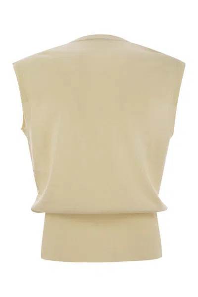 Fabiana Filippi Wool And Cotton Waistcoat With Sequins